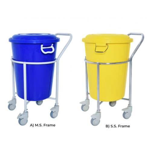 Soiled Linen Trolley With Plastic Bucket